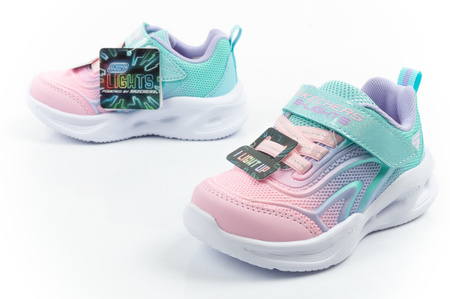 Pantofi sport Skechers Color Breeze LED pentru fete, turcoaz