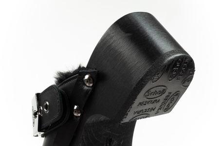 Saboți din piele Scholl Iconic [F307031004], negri.