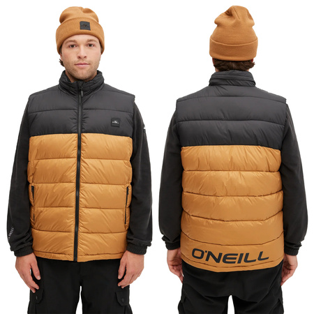 Vestă matlasată O'Neill Originals Puffer pentru bărbați, ușoară, confortabilă, maro