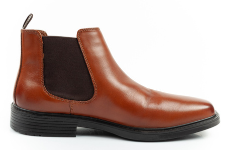 Ghete Chelsea Skechers pentru bărbați Miller-Boris Elegant Leather, maro