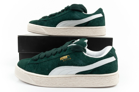 Pantofi sport Puma Suede XL Hairy din piele, verde la modă [397241 02]