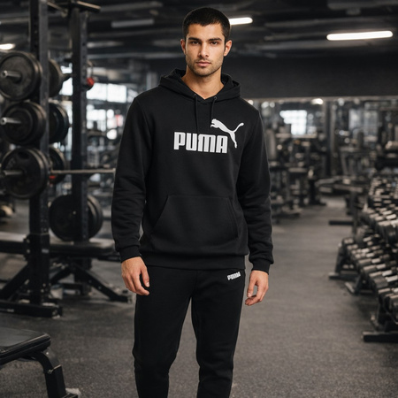 Hanorac Puma ESS Big Logo Kangaroo pentru bărbați, negru