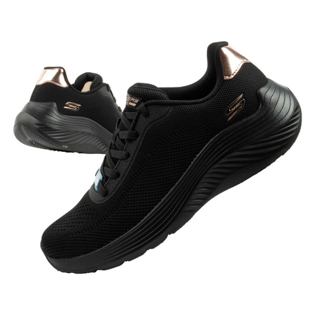 Teniși Skechers Bobs Squad Waves pentru femei, negri, ușori, la modă