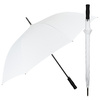 Umbrelă lungă Perletti XL 122 cm, albă, rezistentă la vânt, automată