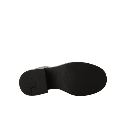 Ghete de damă Lee Cooper, negre, cu fermoar, din piele naturală