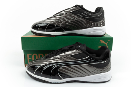 Pantofi sport Puma V-S2 Goalgetter pentru copii, argintii la modă