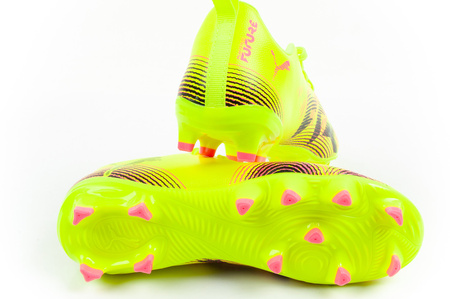 Ghete de fotbal Puma Future 8 Play FG/AG Jr. Neon pentru teren solid