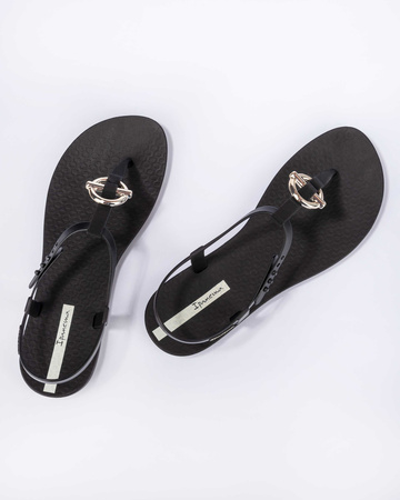 Sandale Ipanema Sandal Class pentru femei, în negru la modă cu auriu