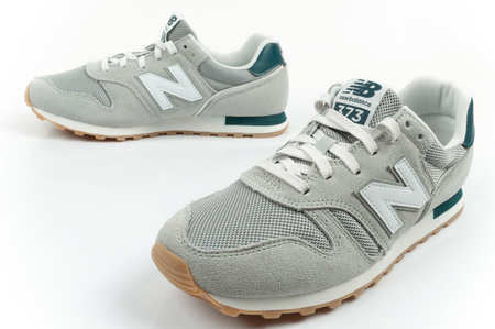 Pantofi sport New Balance 373 pentru bărbați, piele gri la modă, gri verde