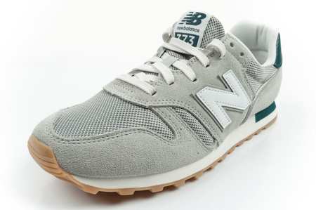 Pantofi sport New Balance 373 pentru bărbați, piele gri la modă, gri verde