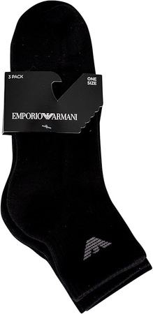 Șosete Emporio Armani Calza din bumbac pentru bărbați, negre, set de 3