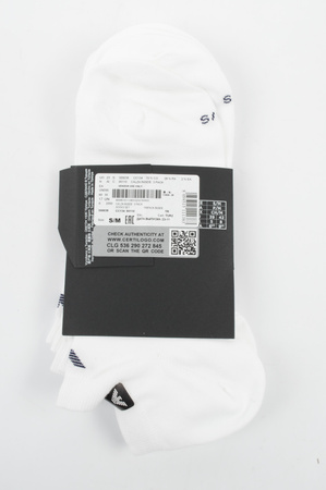Șosete până la gleznă din bumbac Emporio Armani Calza, albe, confortabile, set de 3