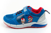 Teniși Leomil Super Mario pentru copii cu lumini LED cu velcro, albaștri