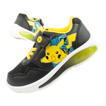 Pantofi sport pentru copii Leomil Pokemon, adidași ușori cu velcro, negru și galben