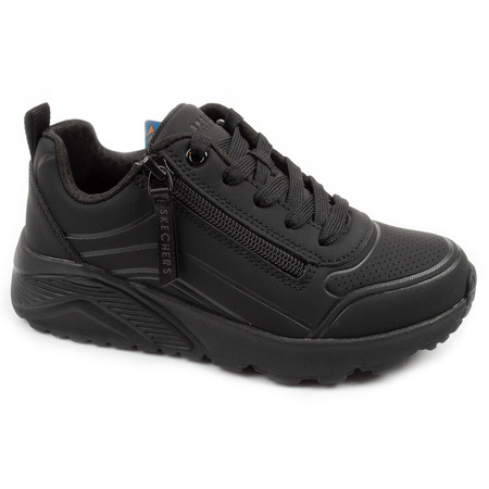 Teniși negri Skechers Uno Lite pentru copii