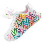 Pantofi sport Skechers Uno Lite, albi, confortabili, pentru femei [177977/WMLT]