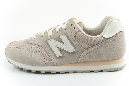 Pantofi sport New Balance 373 pentru femei, piele la modă, bej, alb