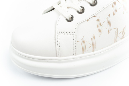 Pantofi sport bărbați Karl Lagerfeld Kapri din piele naturală, albi [KL52563 01W]