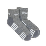 Șosete sport din bumbac Salomon Active [16022-HEATHER GREY/WHITE] PACK 2, gri.