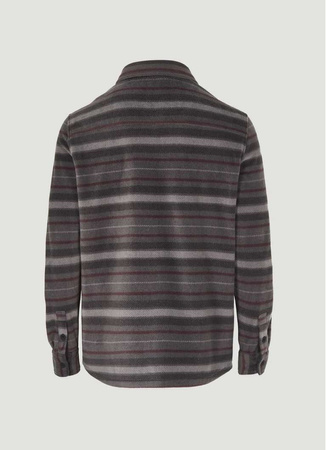 Cămașă O'Neill Utility Fleece pentru bărbați, gri cald, cu dungi