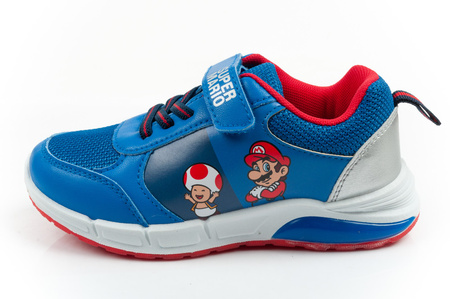Teniși Leomil Super Mario pentru copii cu lumini LED cu velcro, albaștri