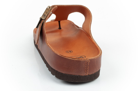 Pantofi șlapi bărbați Scholl Jake [F306981011] șlapi din piele, maro.