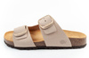 Sandale damă Bio Bio, model slip-on, piele naturală, bej