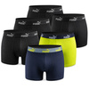 Boxeri bărbătești Puma, set de 6, negru, verde, bleumarin