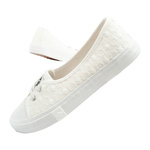 Lee Cooper Schuhe Sneaker Ballerina weiß bestickt Slip-on bequem 