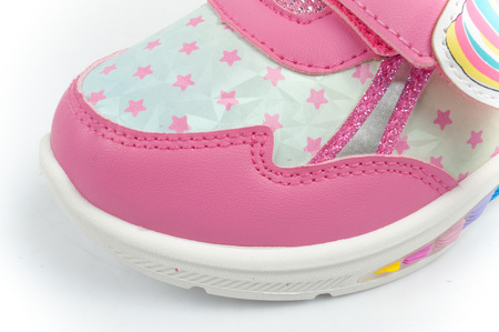 Pantofi sport pentru copii [LE000225] LED unicorn magic, roz.