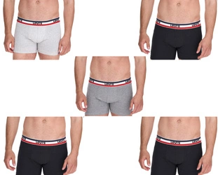 Pantaloni scurți boxer Levi's Boxer pentru bărbați, culoare gri, bumbac, la modă, pachet de 5