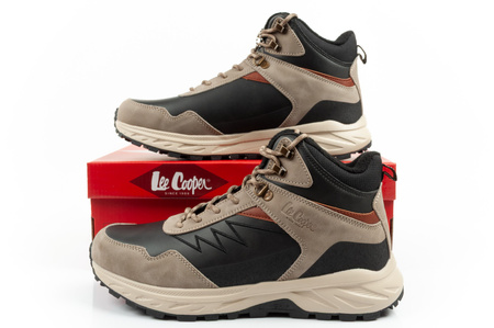 Pantofi de drumeție de iarnă Lee Cooper pentru bărbați cu baretă izolată la gleznă, bej, negru