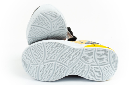 Pantofi sport pentru copii Leomil, adidași ușori Pokemon cu velcro, LED, negru și galben
