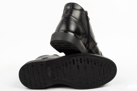 Ghete elegante Lee Cooper pentru bărbați, din piele, negre, cu izolație
