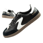 Teniși Skechers Kickoff din piele neagră pentru femei