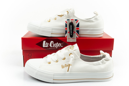 Teniși Lee Cooper pentru femei, albi, la modă