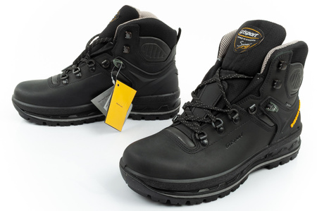 Pantofi de trekking din piele Grisport Nero Dakar SPO-TEX pentru bărbați, negri