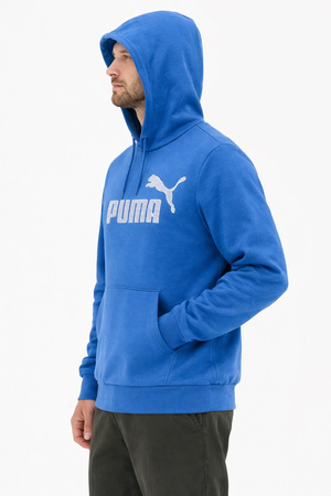Hanorac albastru pentru bărbați Puma, din bumbac, model cangur Hanorac tip pulover Puma.