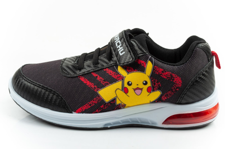 Pantofi sport pentru copii Leomil, adidași ușori Pokemon cu velcro, LED, negri
