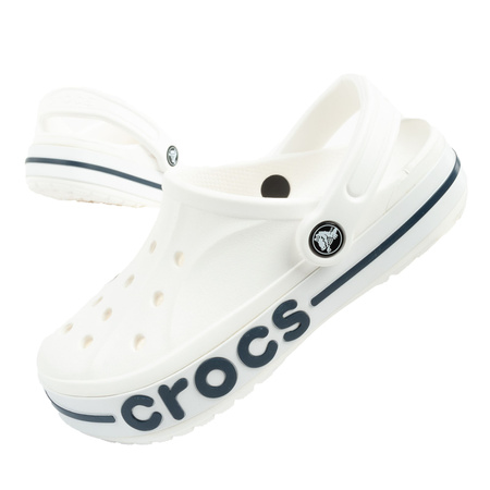Pantofi flip-flops sandale saboti Crocs Bayaband Clog [205089-126], alb.
