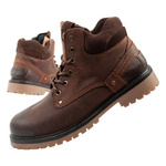 Ghete Chelsea Wrangler Yuma pentru bărbați, Ghete elegante din piele, maro închis