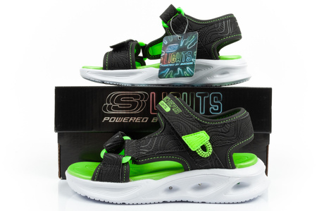 Sandale Skechers pentru copii [401673L/BKLM] Pantofi cu LED, negru.