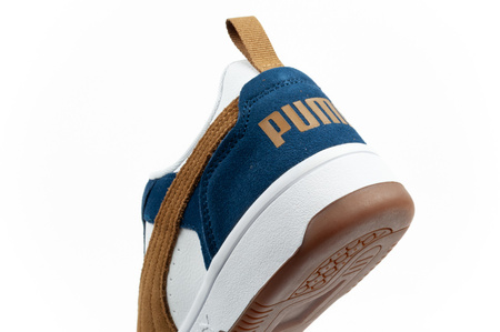 Teniși bărbătești Puma Rebound v6, la modă, confortabili, albi, bleumarin, maro
