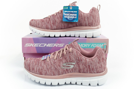 Pantofi sport de damă Skechers Graceful Twisted Fortune [12614/MVE], roz.