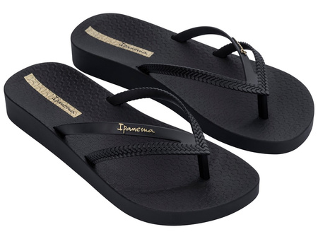 Șlapi de damă Ipanema Bossa Soft V, confortabili, negri, la modă