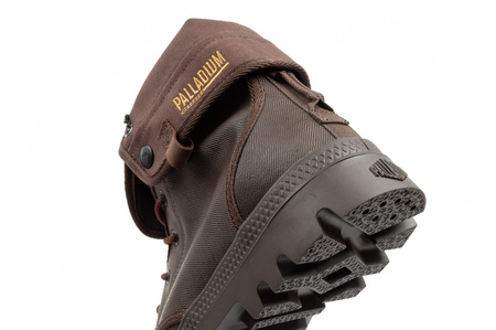 Teniși sport Palladium Baggy Coated pentru bărbați, maro închis la modă