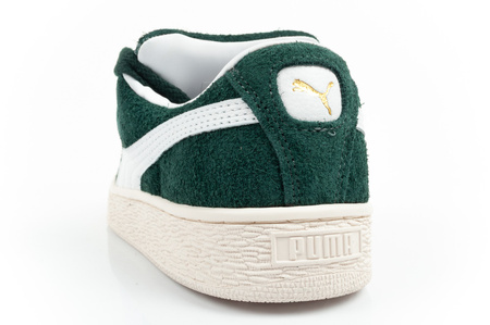 Pantofi sport Puma Suede XL Hairy din piele, verde la modă [397241 02]