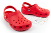 Sandale Crocs Classic pentru copii, culoare roșie, confortabile și ușoare