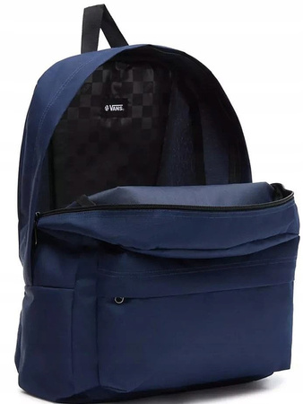 Rucsac școlar urban Vans Old Skool Print 22L, bleumarin, logo VANS mare