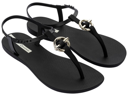Sandale Ipanema Sandal Class pentru femei, în negru la modă cu auriu